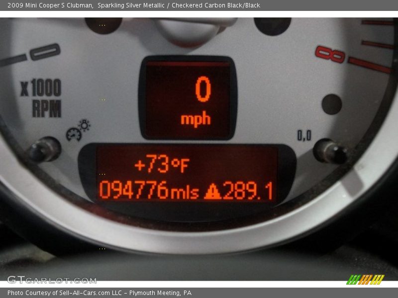 Sparkling Silver Metallic / Checkered Carbon Black/Black 2009 Mini Cooper S Clubman