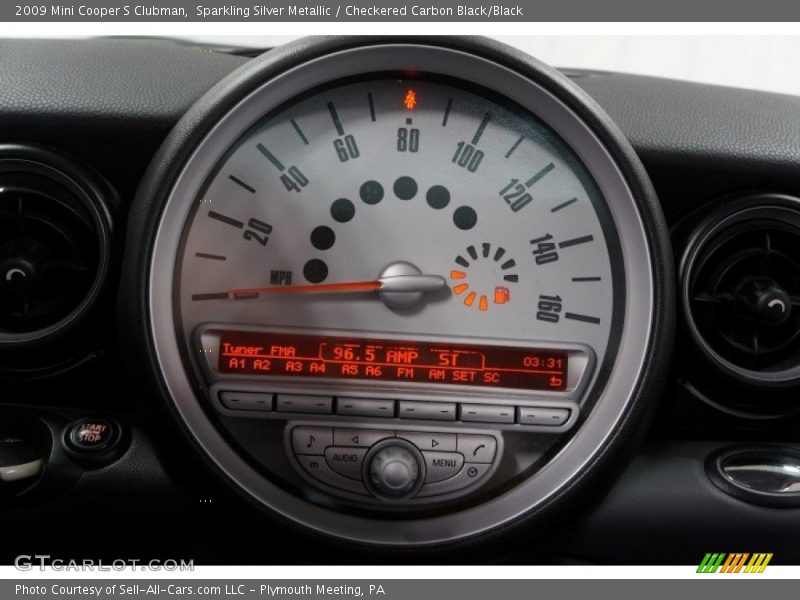 Sparkling Silver Metallic / Checkered Carbon Black/Black 2009 Mini Cooper S Clubman