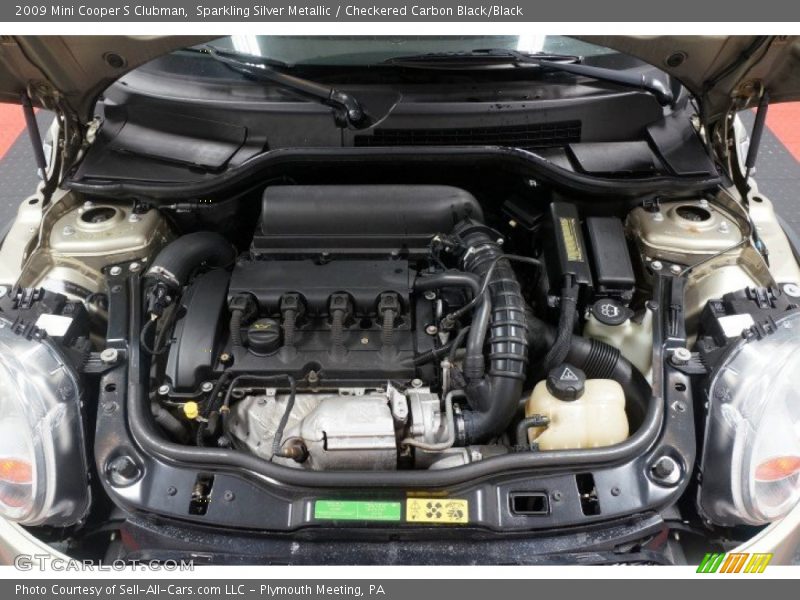 Sparkling Silver Metallic / Checkered Carbon Black/Black 2009 Mini Cooper S Clubman