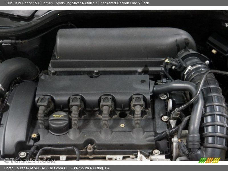 Sparkling Silver Metallic / Checkered Carbon Black/Black 2009 Mini Cooper S Clubman