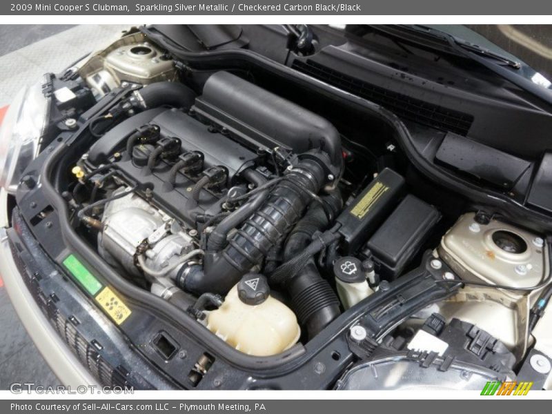 Sparkling Silver Metallic / Checkered Carbon Black/Black 2009 Mini Cooper S Clubman