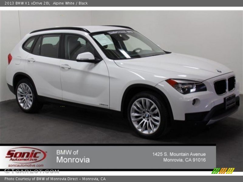 Alpine White / Black 2013 BMW X1 xDrive 28i