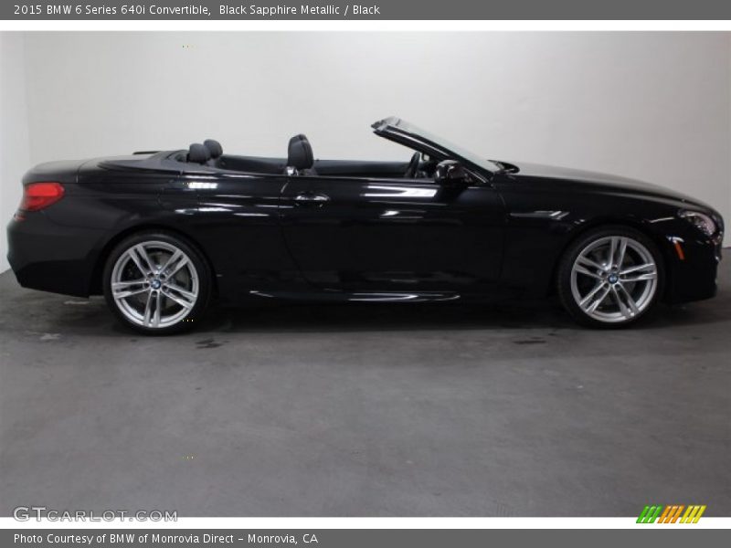 Black Sapphire Metallic / Black 2015 BMW 6 Series 640i Convertible