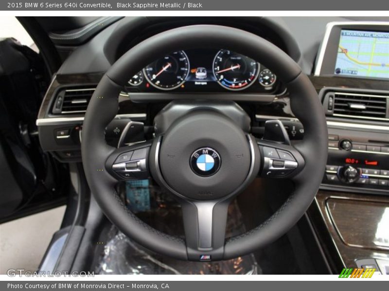 Black Sapphire Metallic / Black 2015 BMW 6 Series 640i Convertible