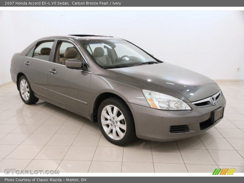 Carbon Bronze Pearl / Ivory 2007 Honda Accord EX-L V6 Sedan