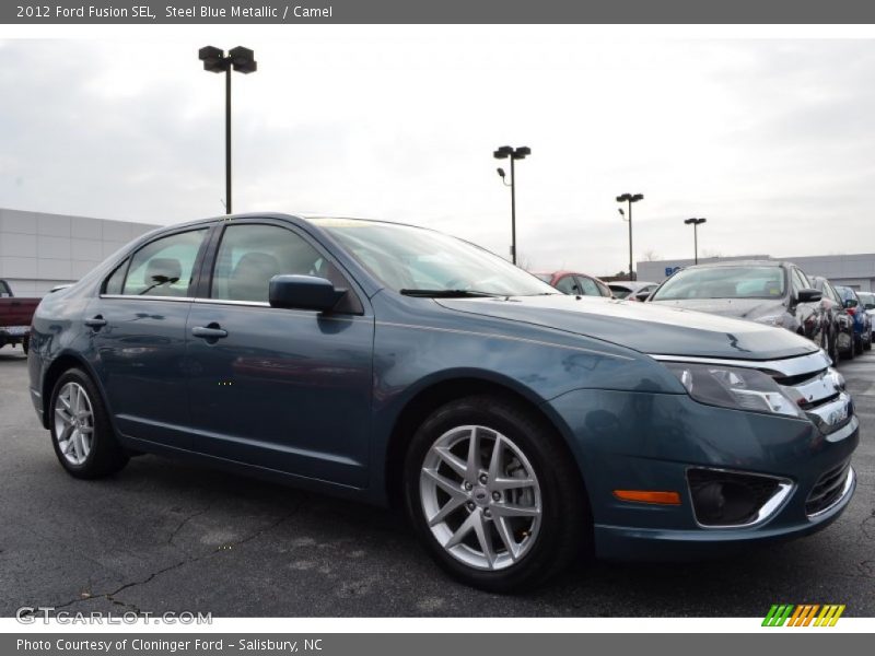 Steel Blue Metallic / Camel 2012 Ford Fusion SEL