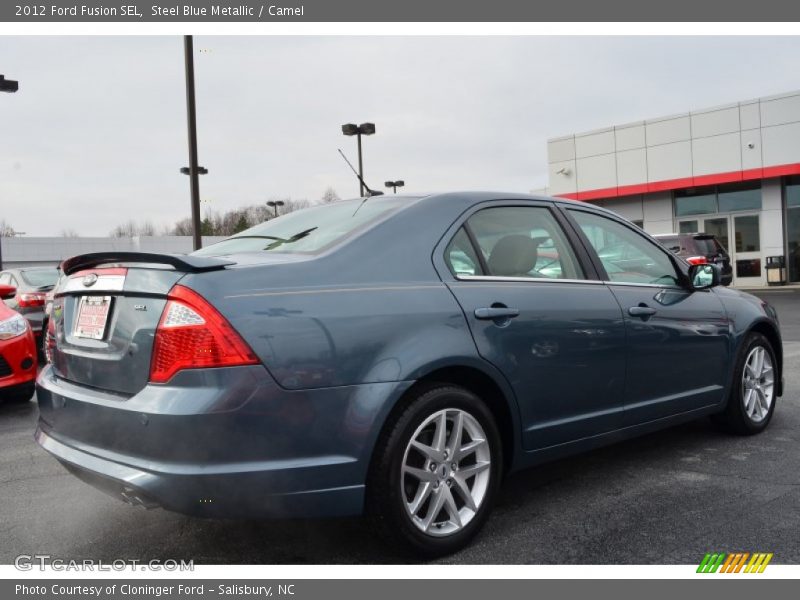 Steel Blue Metallic / Camel 2012 Ford Fusion SEL