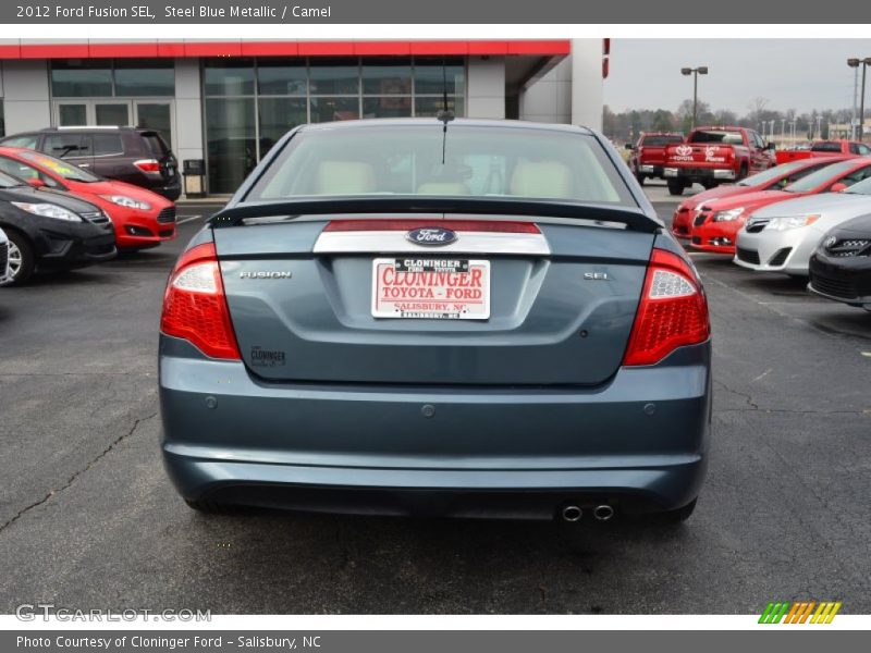 Steel Blue Metallic / Camel 2012 Ford Fusion SEL