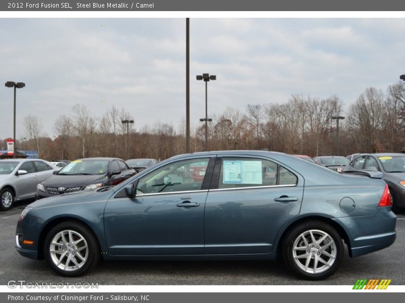 Steel Blue Metallic / Camel 2012 Ford Fusion SEL