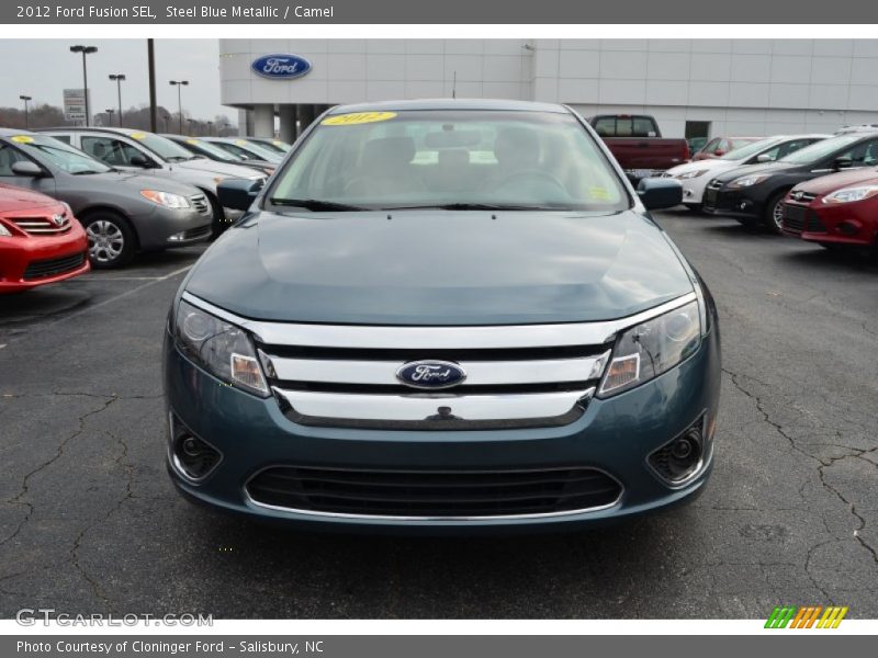 Steel Blue Metallic / Camel 2012 Ford Fusion SEL