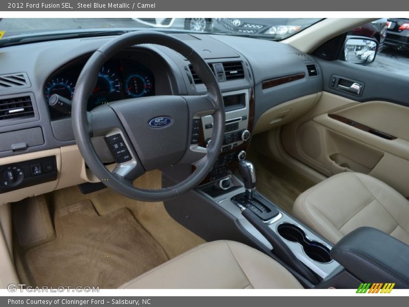 Steel Blue Metallic / Camel 2012 Ford Fusion SEL