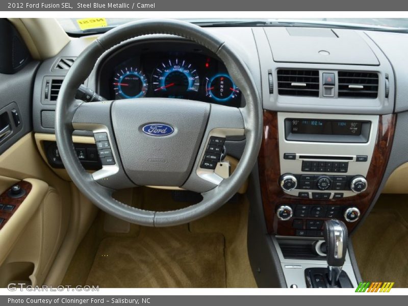 Steel Blue Metallic / Camel 2012 Ford Fusion SEL