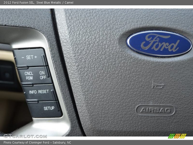 Steel Blue Metallic / Camel 2012 Ford Fusion SEL