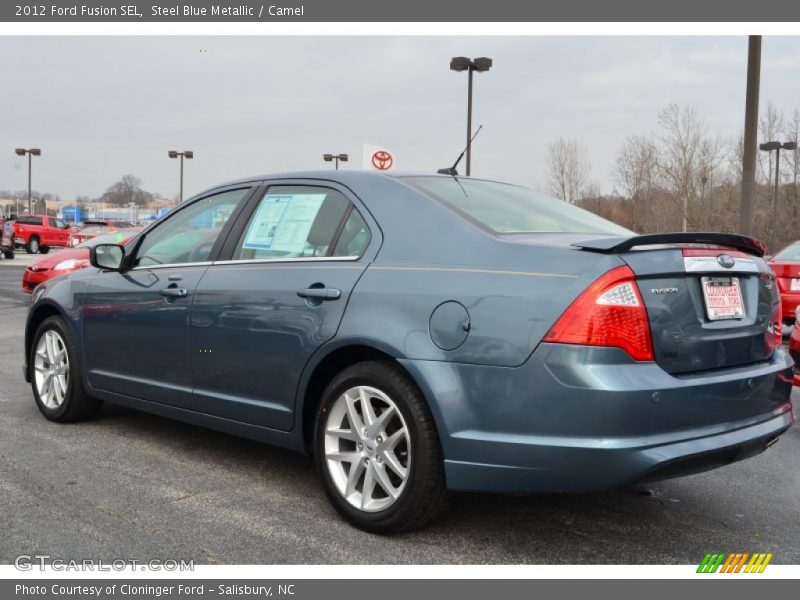 Steel Blue Metallic / Camel 2012 Ford Fusion SEL