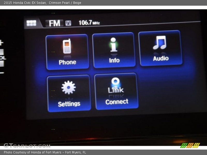 Crimson Pearl / Beige 2015 Honda Civic EX Sedan
