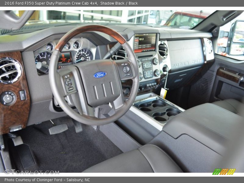 Black Interior - 2016 F350 Super Duty Platinum Crew Cab 4x4 