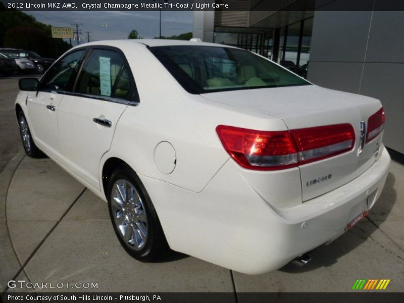 Crystal Champagne Metallic Tri-Coat / Light Camel 2012 Lincoln MKZ AWD