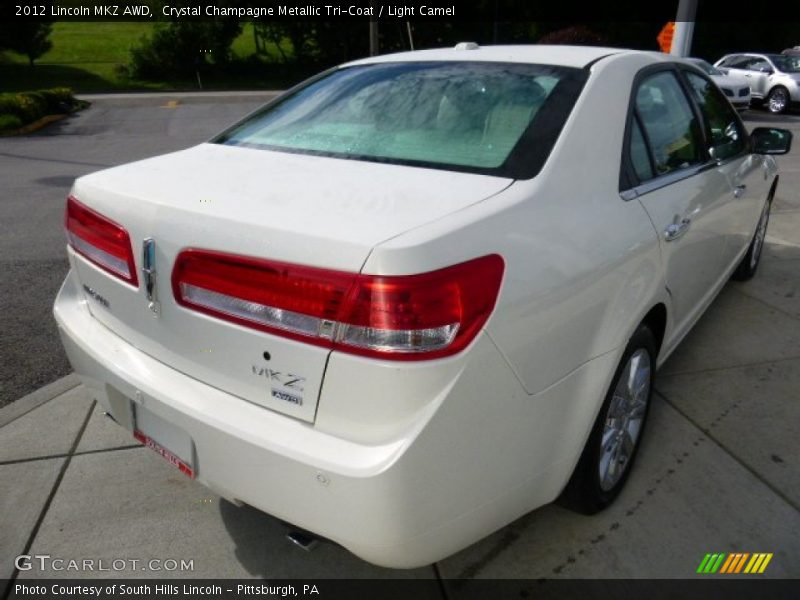 Crystal Champagne Metallic Tri-Coat / Light Camel 2012 Lincoln MKZ AWD