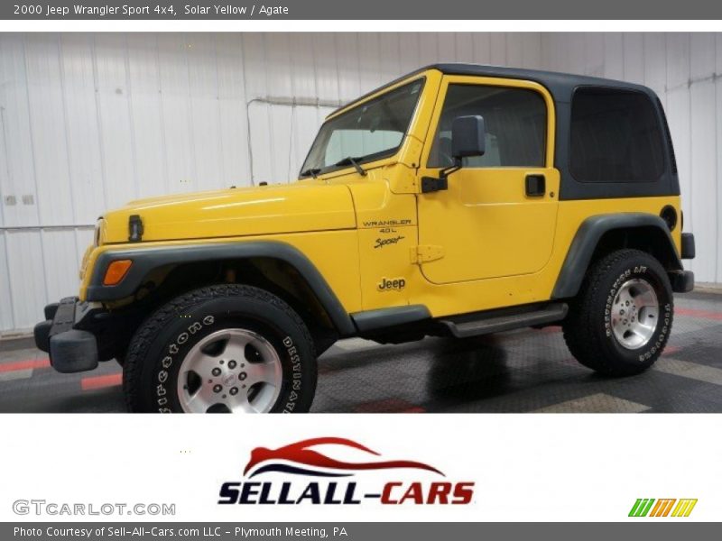 Solar Yellow / Agate 2000 Jeep Wrangler Sport 4x4