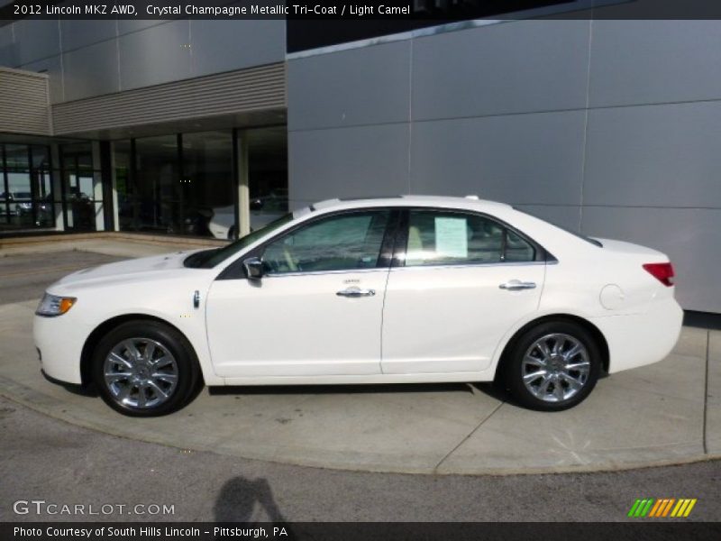 Crystal Champagne Metallic Tri-Coat / Light Camel 2012 Lincoln MKZ AWD
