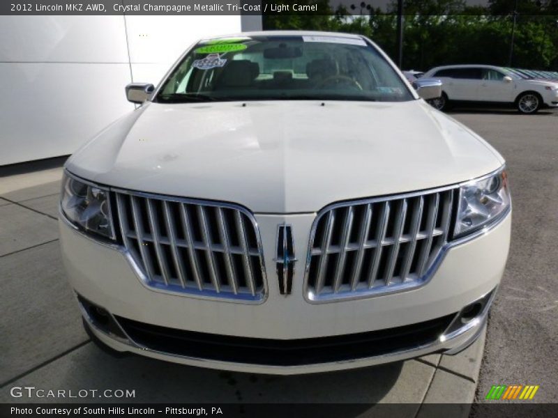 Crystal Champagne Metallic Tri-Coat / Light Camel 2012 Lincoln MKZ AWD