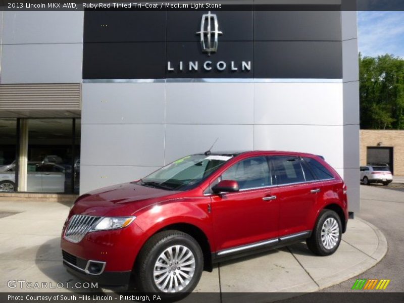 Ruby Red Tinted Tri-Coat / Medium Light Stone 2013 Lincoln MKX AWD