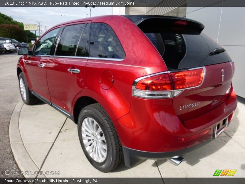 Ruby Red Tinted Tri-Coat / Medium Light Stone 2013 Lincoln MKX AWD