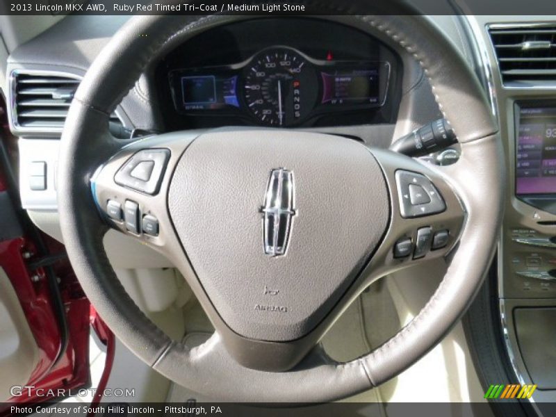 Ruby Red Tinted Tri-Coat / Medium Light Stone 2013 Lincoln MKX AWD