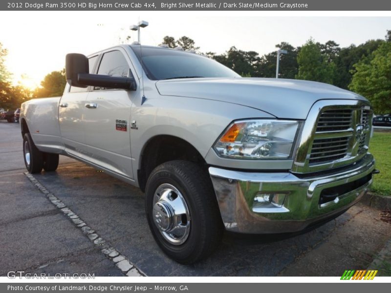 Bright Silver Metallic / Dark Slate/Medium Graystone 2012 Dodge Ram 3500 HD Big Horn Crew Cab 4x4