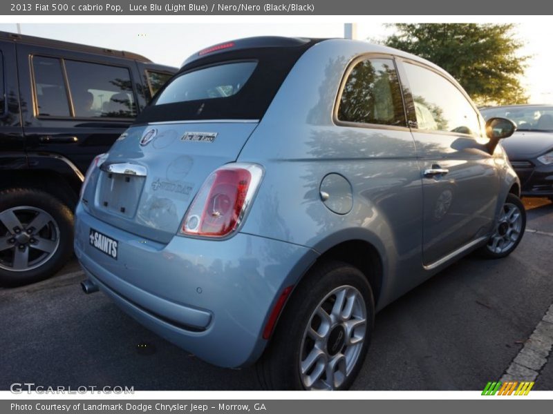 Luce Blu (Light Blue) / Nero/Nero (Black/Black) 2013 Fiat 500 c cabrio Pop