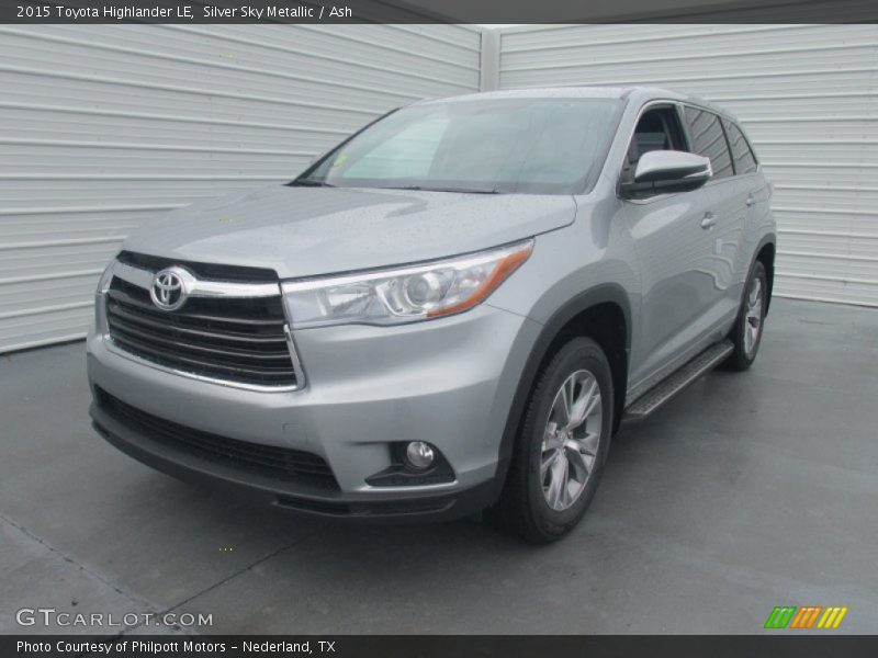 Silver Sky Metallic / Ash 2015 Toyota Highlander LE