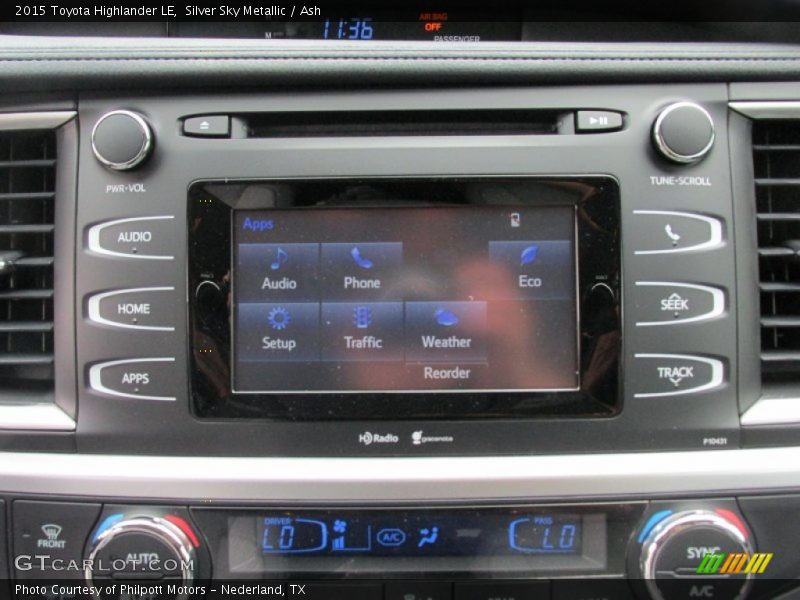 Silver Sky Metallic / Ash 2015 Toyota Highlander LE