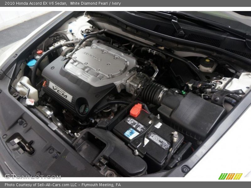 White Diamond Pearl / Ivory 2010 Honda Accord EX V6 Sedan
