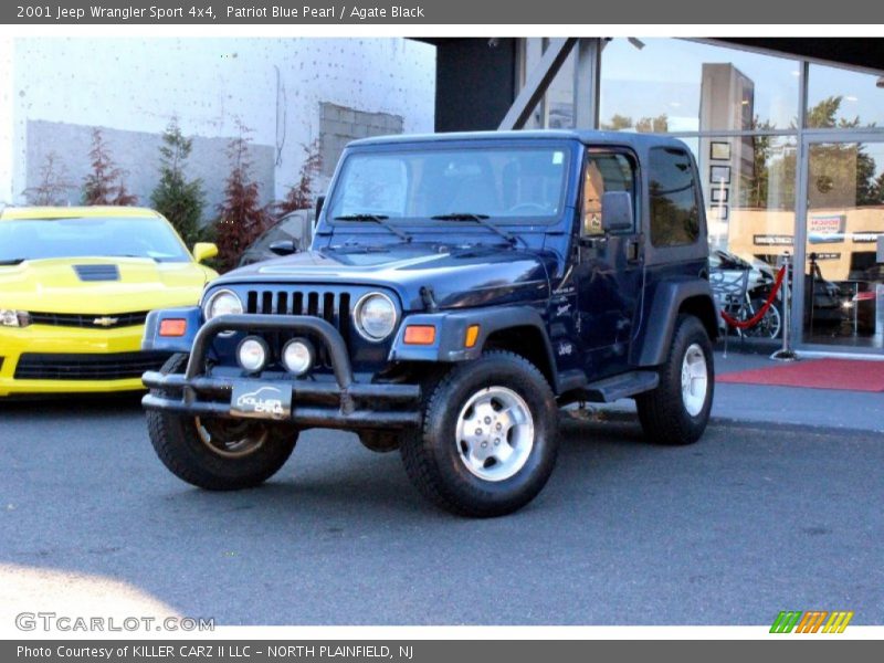 Patriot Blue Pearl / Agate Black 2001 Jeep Wrangler Sport 4x4