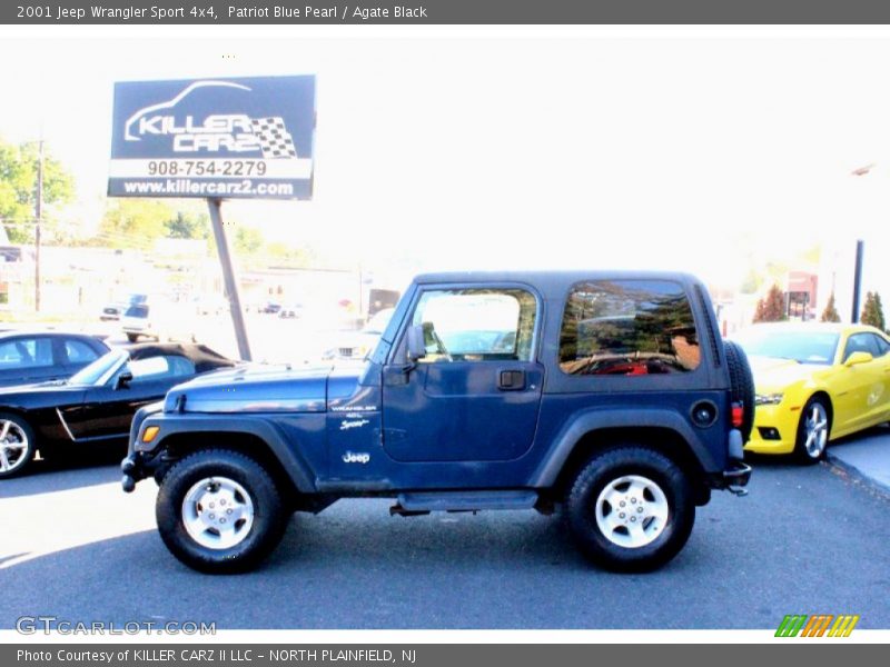 Patriot Blue Pearl / Agate Black 2001 Jeep Wrangler Sport 4x4