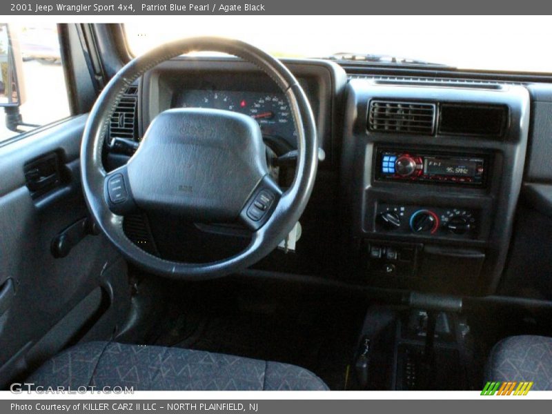 Patriot Blue Pearl / Agate Black 2001 Jeep Wrangler Sport 4x4