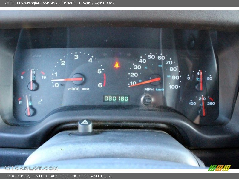Patriot Blue Pearl / Agate Black 2001 Jeep Wrangler Sport 4x4
