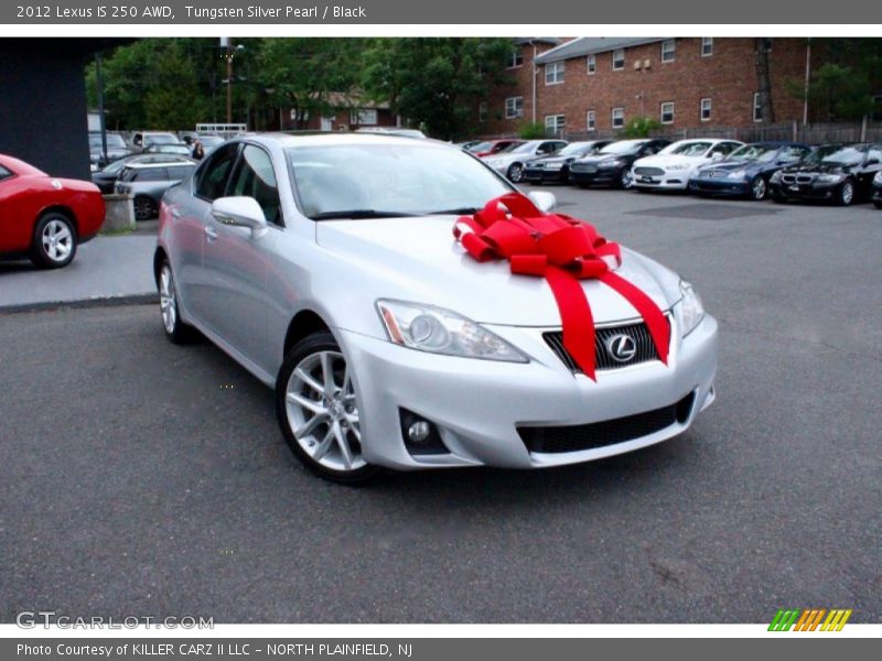 Tungsten Silver Pearl / Black 2012 Lexus IS 250 AWD