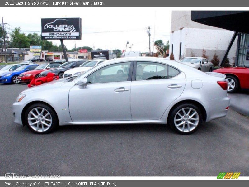 Tungsten Silver Pearl / Black 2012 Lexus IS 250 AWD