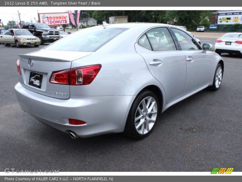 Tungsten Silver Pearl / Black 2012 Lexus IS 250 AWD