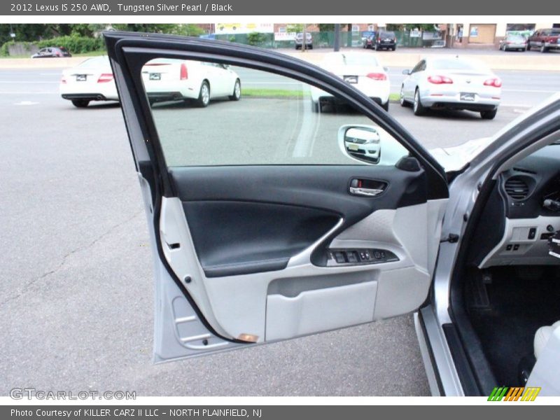 Tungsten Silver Pearl / Black 2012 Lexus IS 250 AWD