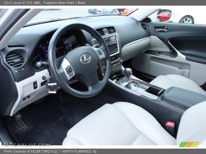 Tungsten Silver Pearl / Black 2012 Lexus IS 250 AWD