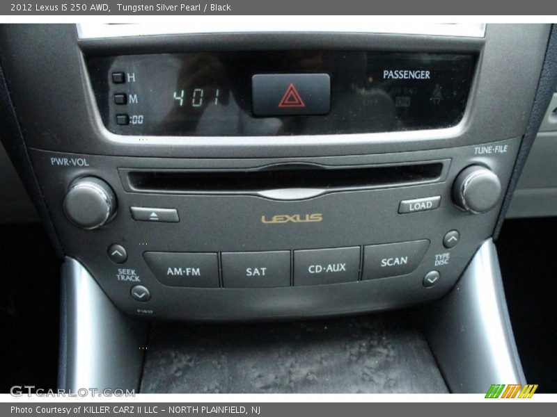 Tungsten Silver Pearl / Black 2012 Lexus IS 250 AWD