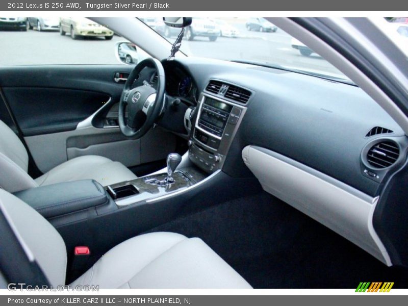 Tungsten Silver Pearl / Black 2012 Lexus IS 250 AWD