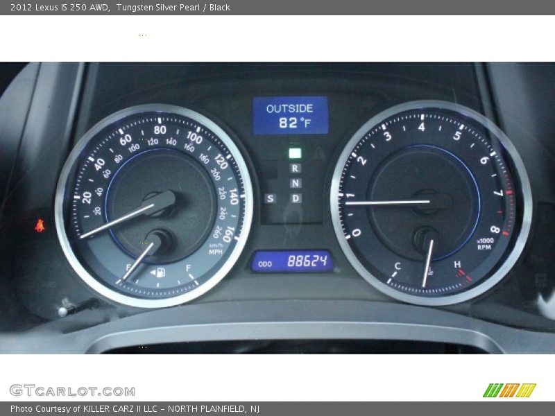 Tungsten Silver Pearl / Black 2012 Lexus IS 250 AWD