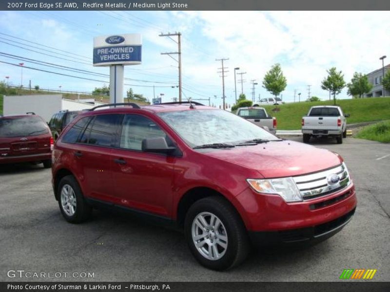 Redfire Metallic / Medium Light Stone 2007 Ford Edge SE AWD