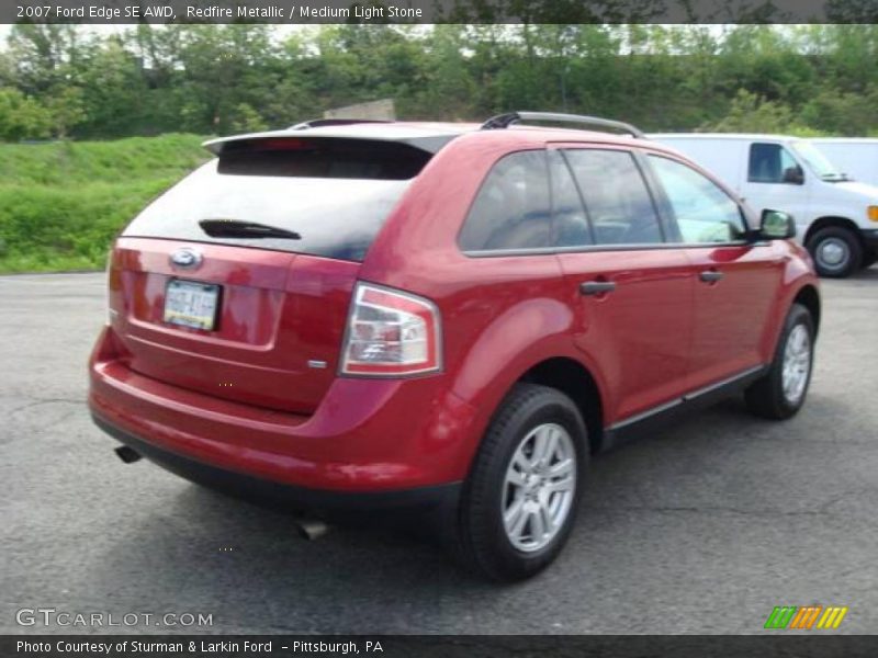 Redfire Metallic / Medium Light Stone 2007 Ford Edge SE AWD