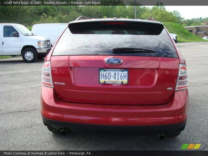 Redfire Metallic / Medium Light Stone 2007 Ford Edge SE AWD