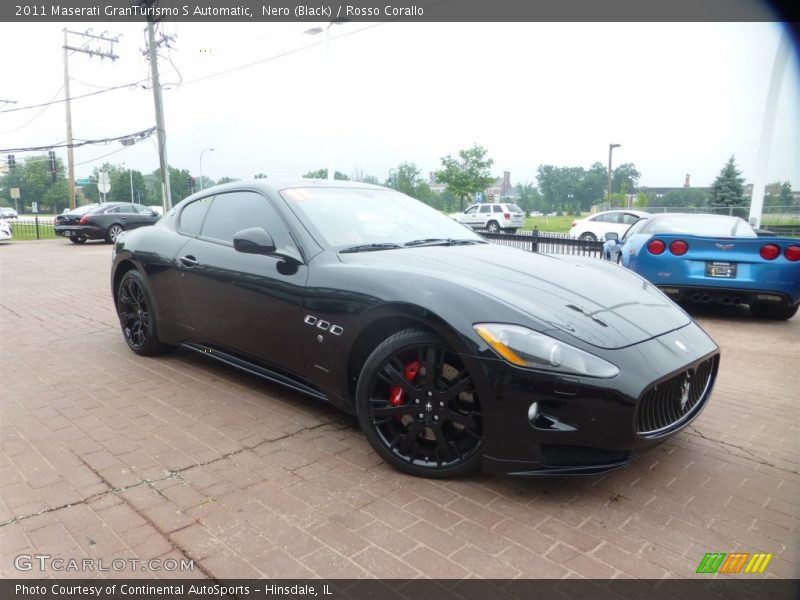 Nero (Black) / Rosso Corallo 2011 Maserati GranTurismo S Automatic