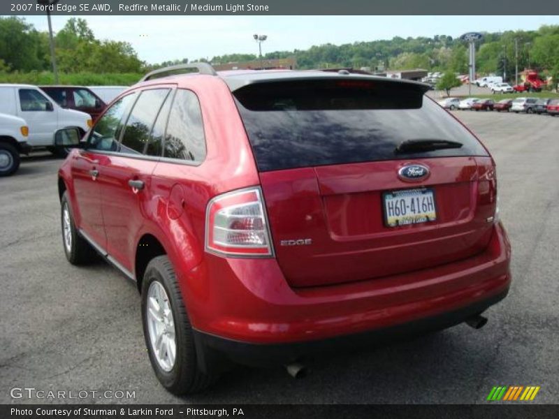 Redfire Metallic / Medium Light Stone 2007 Ford Edge SE AWD